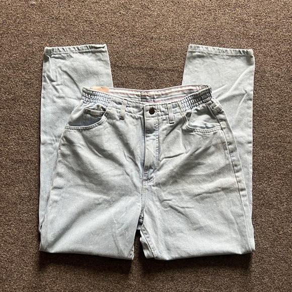 Lee Denim - NWT Vintage Lee High Rise Mom Jeans Size 28x29 Elastic Waist Tapered Relaxed Fit